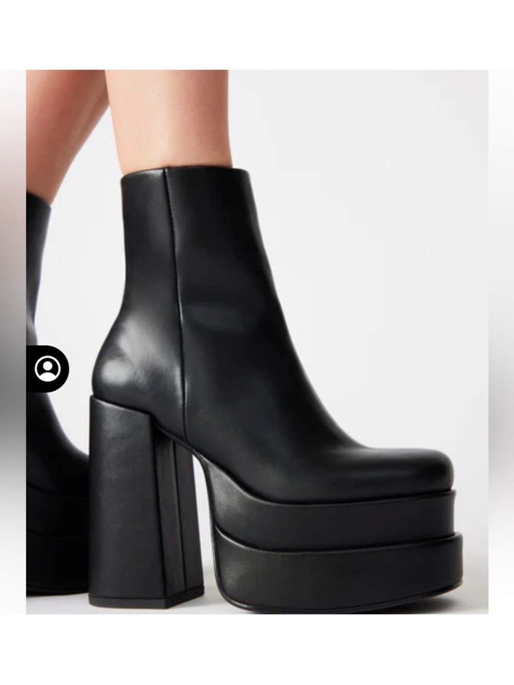 Steve Madden Black Leather Cobra Platform Boots. Worn only once!